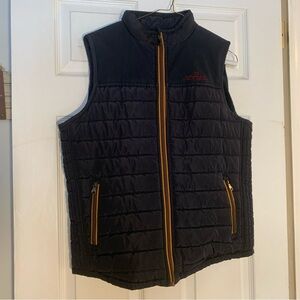 Holstark Men Navy Blue Vest Full Zip Lined Sz 16 Unisex Quilted Pockets XL Women